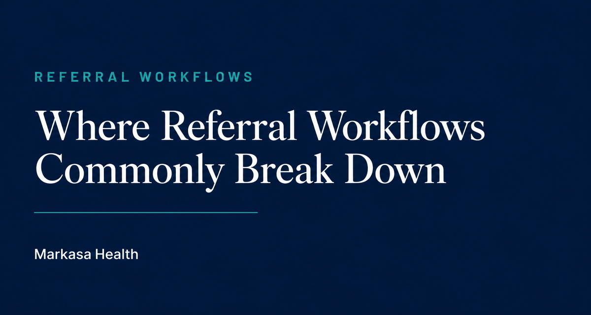 Women’s-health practice team reviewing referral workflow steps and staff handoffs